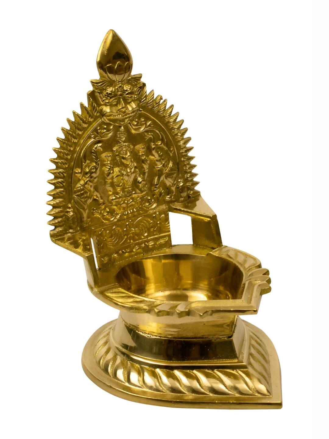 Spillbox Gold-Toned Brass Kamachi Diya Pooja Essential | Grocsy