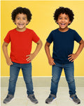 Chilins Kids Round Neck T-Shirt Half Sleeves 100% Cotton Plain Solid Color Tshirt | Grocsy