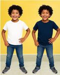 Chilins Kids Round Neck T-Shirt Half Sleeves 100% Cotton Plain Solid Color Tshirt | Grocsy