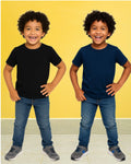 Chilins Kids Round Neck T-Shirt Half Sleeves 100% Cotton Plain Solid Color Tshirt | Grocsy