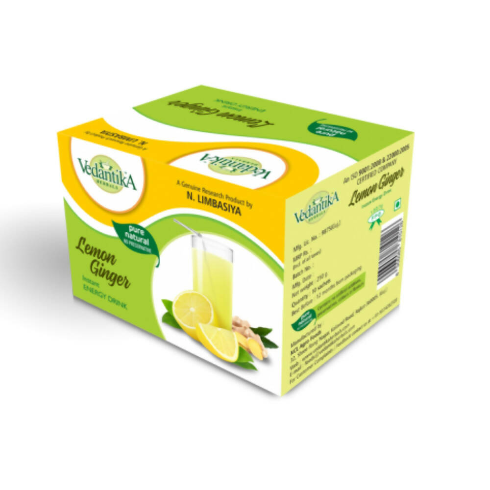 Vedantika Herbals Instant Lemon Ginger Energy Drink | Grocsy
