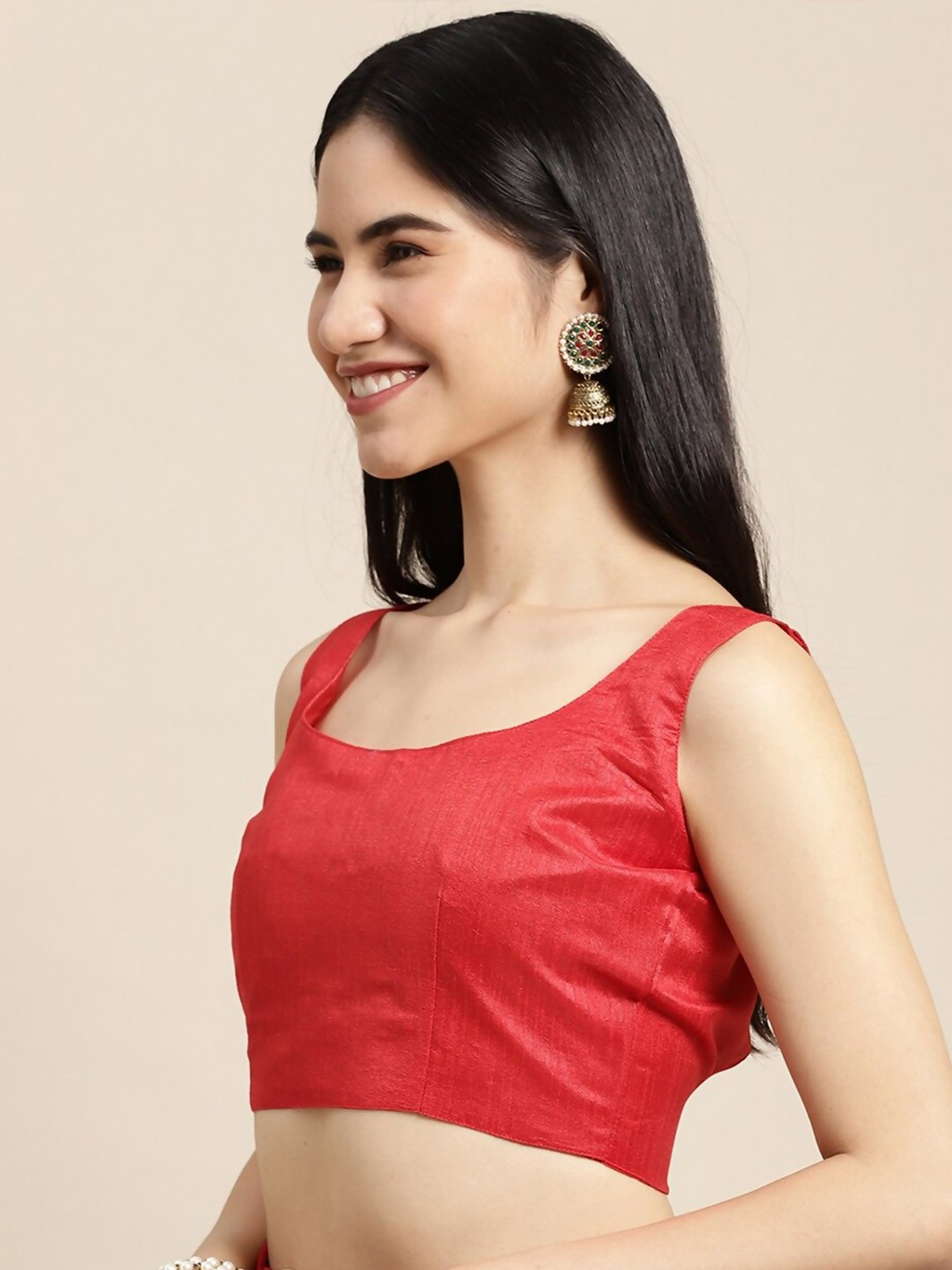 Saree Mall White & Red Printed Bandhani Sarees | Grocsy