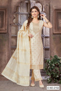 Joban Fashion Women Tissue Off White Round Neck Emroidery Kurta Set | Grocsy