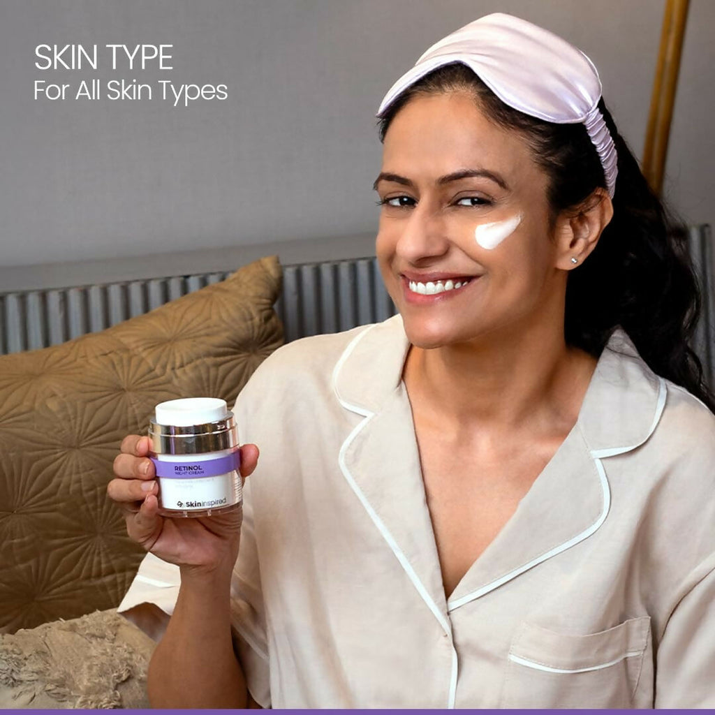 SkinInspired Retinol Night Cream For Wrinkles & Anti-Aging | Grocsy