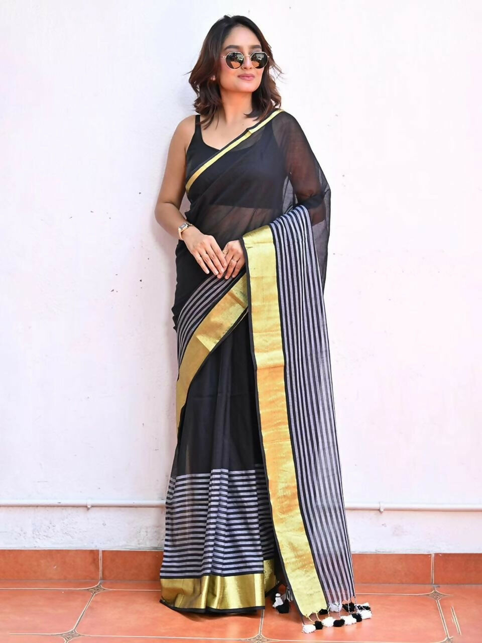 Exclusive Collection Multy Beautiful Khadi Cotton Handloom Saree | Grocsy