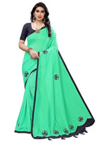 Vamika Designer Green Georgette Saree (TSUNAMI GREEN) | Grocsy