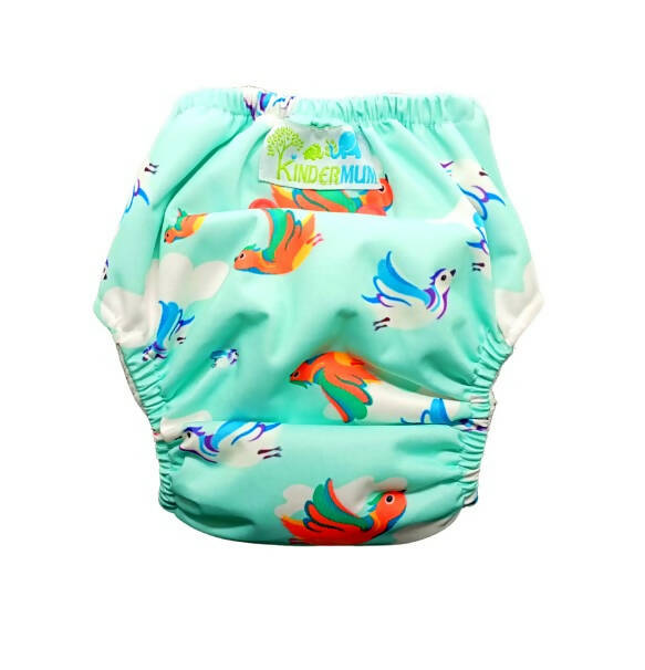 Kindermum Nano Aio Cloth Diaper With 2 Organic Cloth Inserts- Birdie For Kids | Grocsy