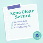 Blue Heaven Acne Clear Serum with 5% Azelaic Acid +1% Salicylic Acid + 0.5% Nutmeg Oil | Grocsy