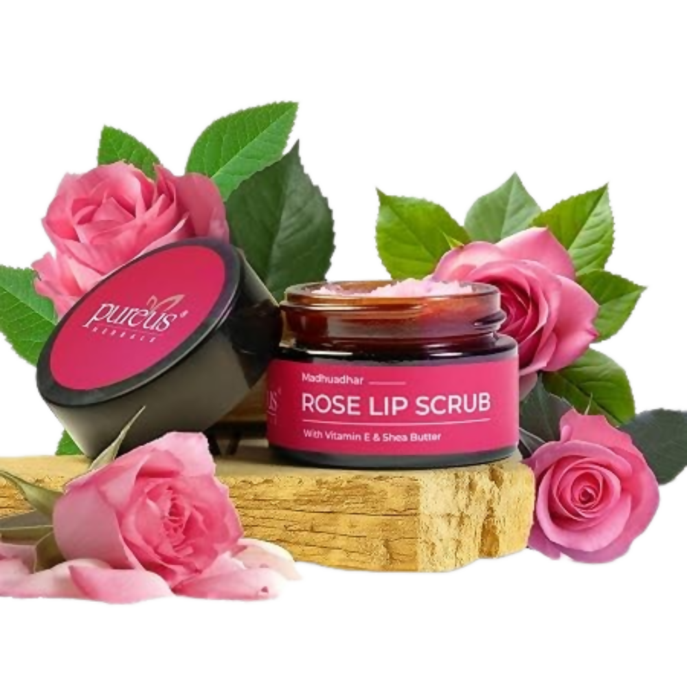 Pureus Herbals Madhuadhar Rose Lip Scrub | Grocsy