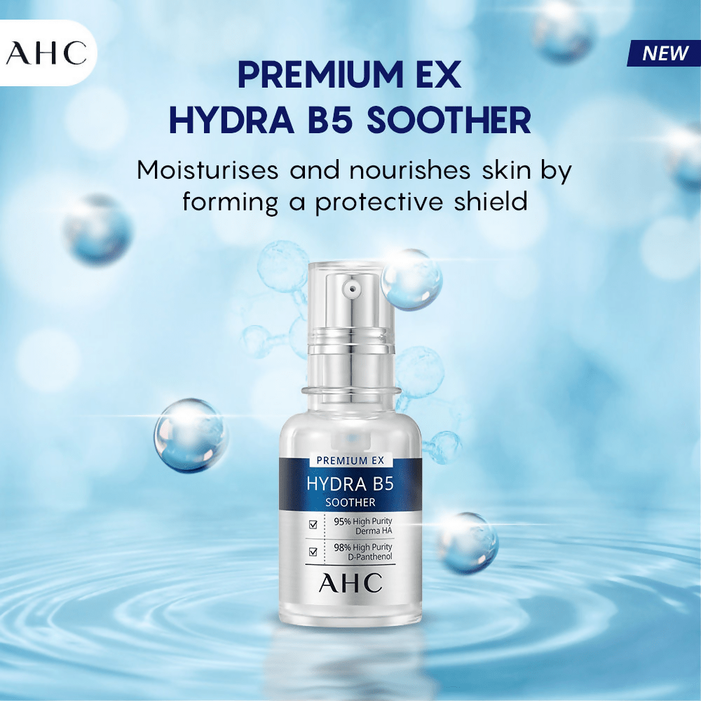 AHC Premium EX Hydra B5 Soother Hydrating Serum - Korean skincare | Grocsy