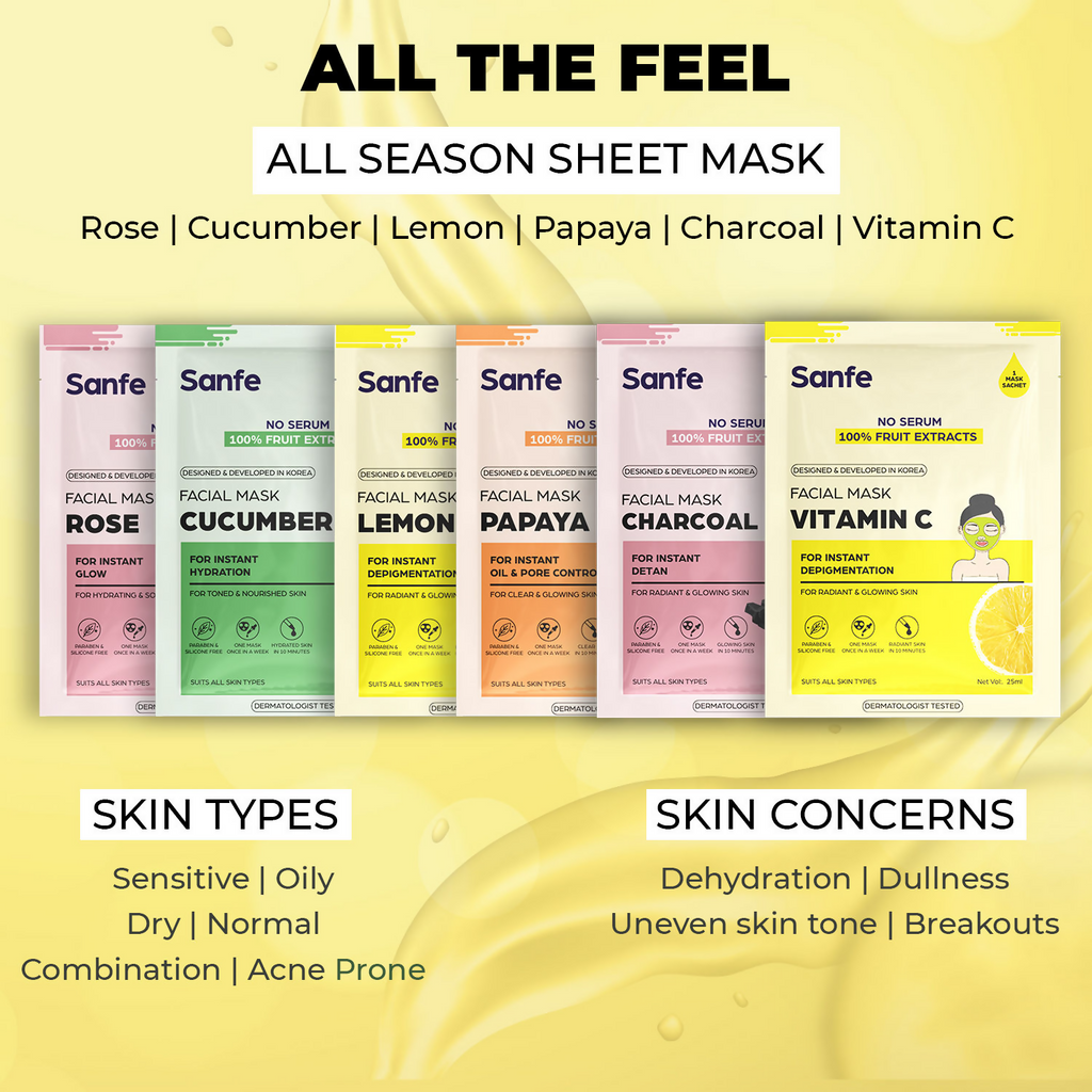 Sanfe Instant Depigmentation Lemon Facial Mask | Grocsy