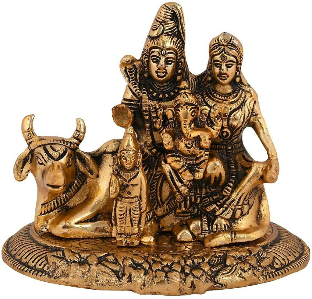 Collectible India Handcrafted Shiva Parvati Ganesh Idol | Grocsy