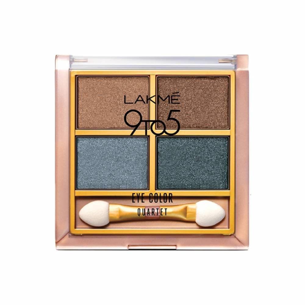 Lakme 9 To 5 Eye Color Quartet Eye Shadow - Smokey Glam | Grocsy