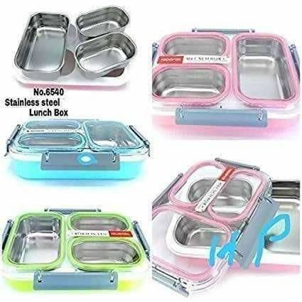 Leak Proof Grid BPA Free 3 Compartments Lunch Box | Grocsy