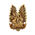 Collectible India Peacock Design Radha Krishna Idol Showpiece with Diya | Grocsy
