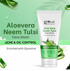 Globus Naturals Aloe vera Neem Tulsi Enriched With Glycerin & Oil Control Formula | Grocsy