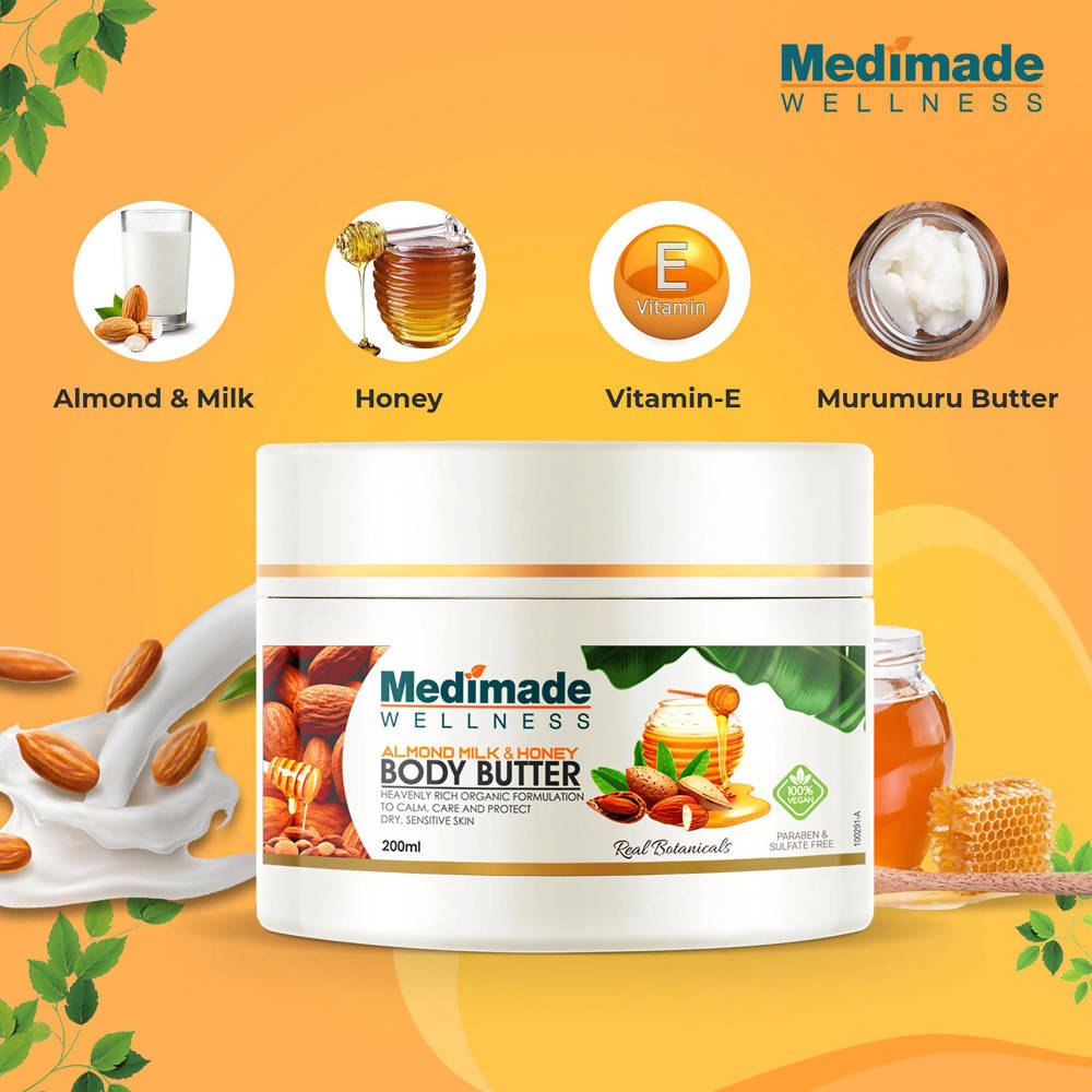 Medimade Wellness Almond Milk & Honey Body Butter | Grocsy