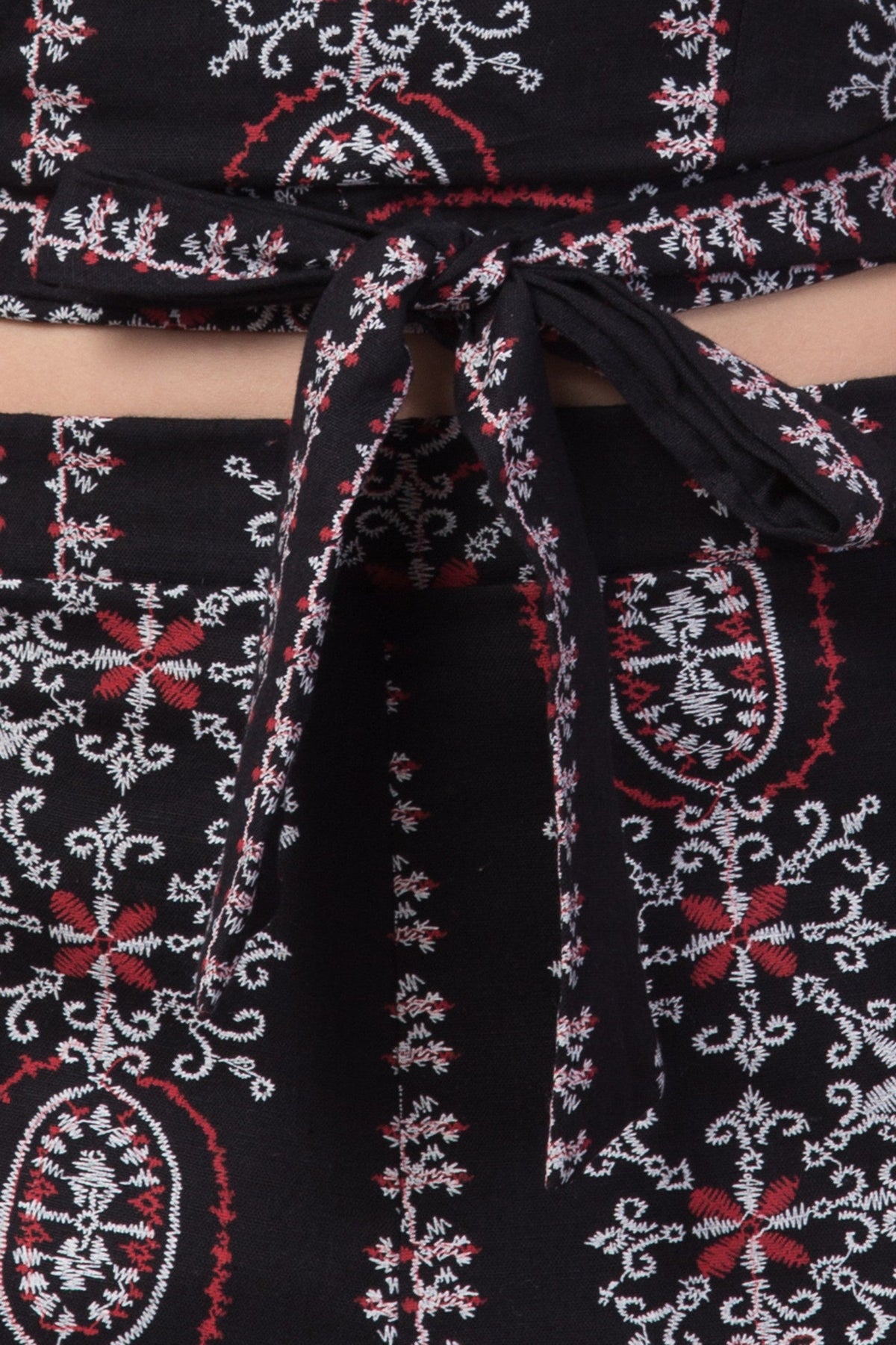 PAVONINE Black Color Printed Crop Top And Flared Palazzo Set For Girls & Women | Grocsy