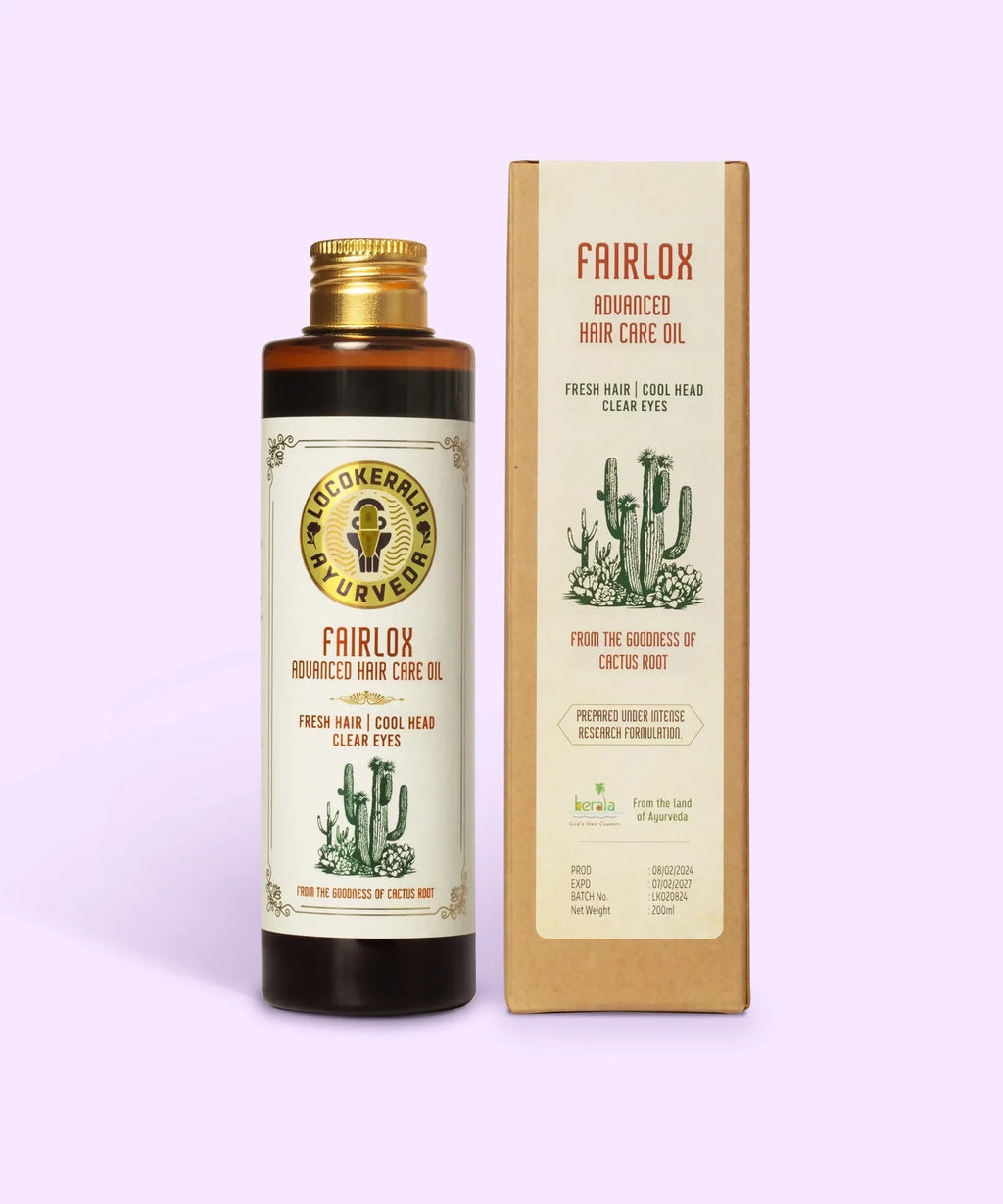 LocoKerala Fairlox Advanced Hair Oil – Ayurvedic Elixir for Strong & Vibrant Hair | Grocsy