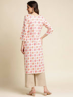 Red Poly Rayon Aztec Printed Straight Fit Kurta - Prasuti | Grocsy