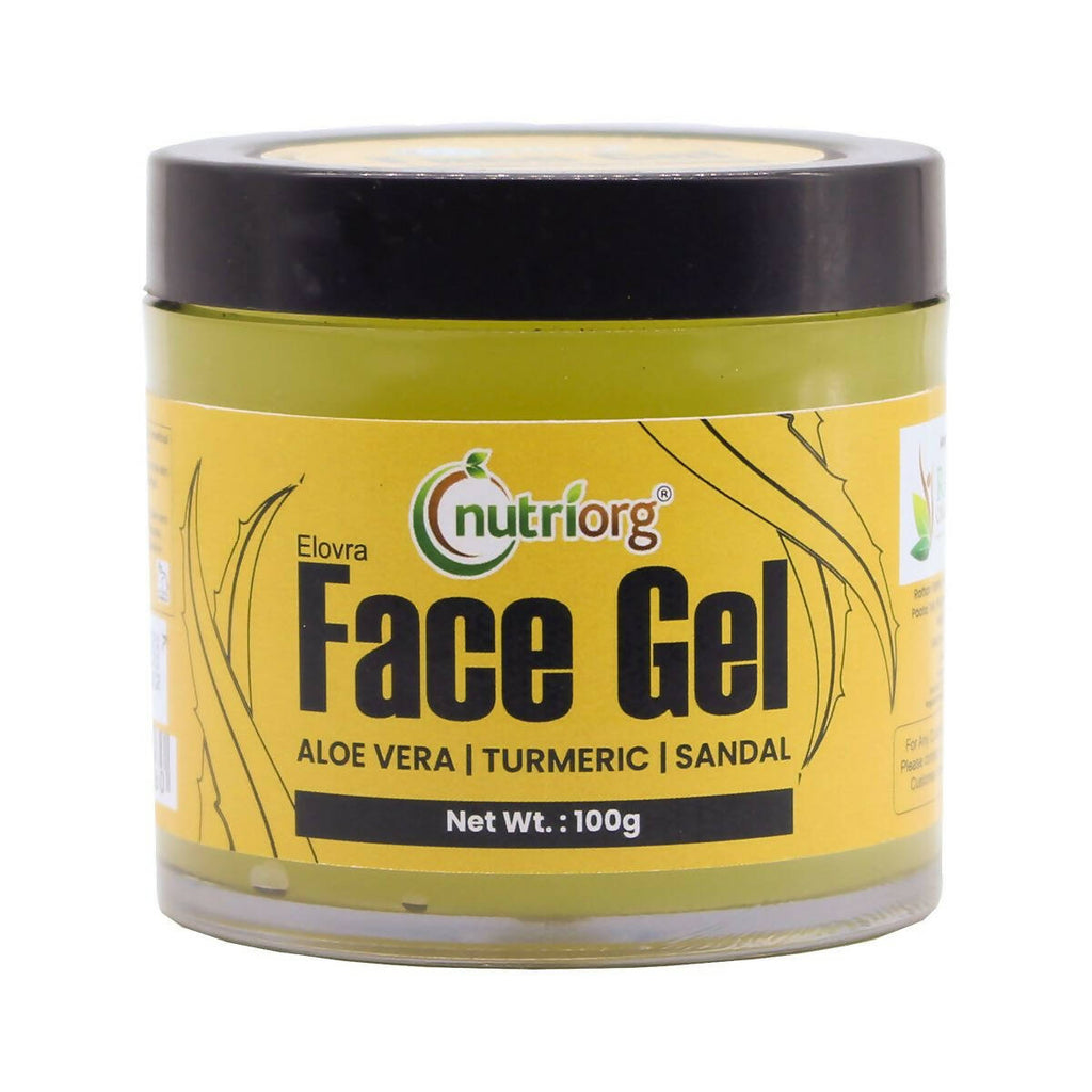 Nutriorg Aloevera Face Gel with sandal & Turmeric | Grocsy