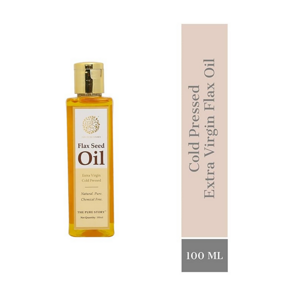 The Pure Story Natural Cold Pressed Flax Seed Oil for Hair & Skin | Grocsy