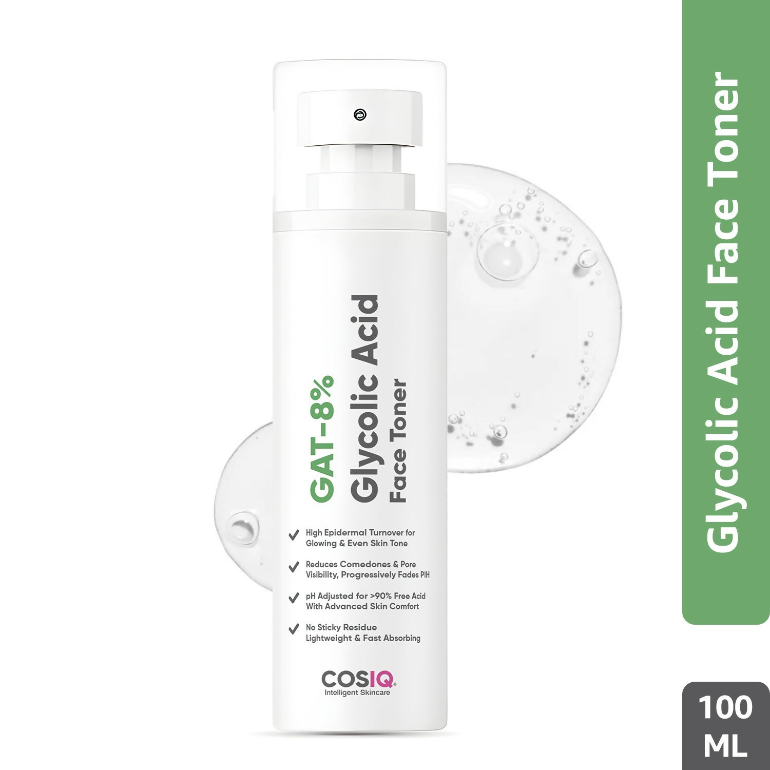Cos-IQ GAT-8% Glycolic Acid Face Toner | Grocsy