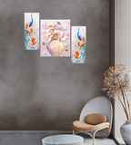 Tehzeeb Creations Set Of 3 Digital Wall Painting | Grocsy
