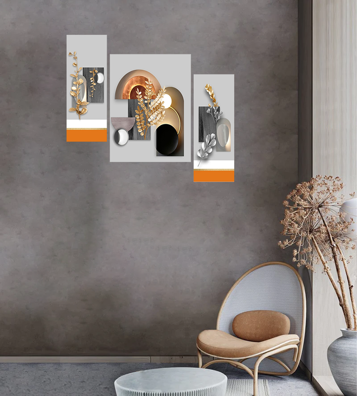 Tehzeeb Creations Set Of 3 Digital Wall Painting | Grocsy