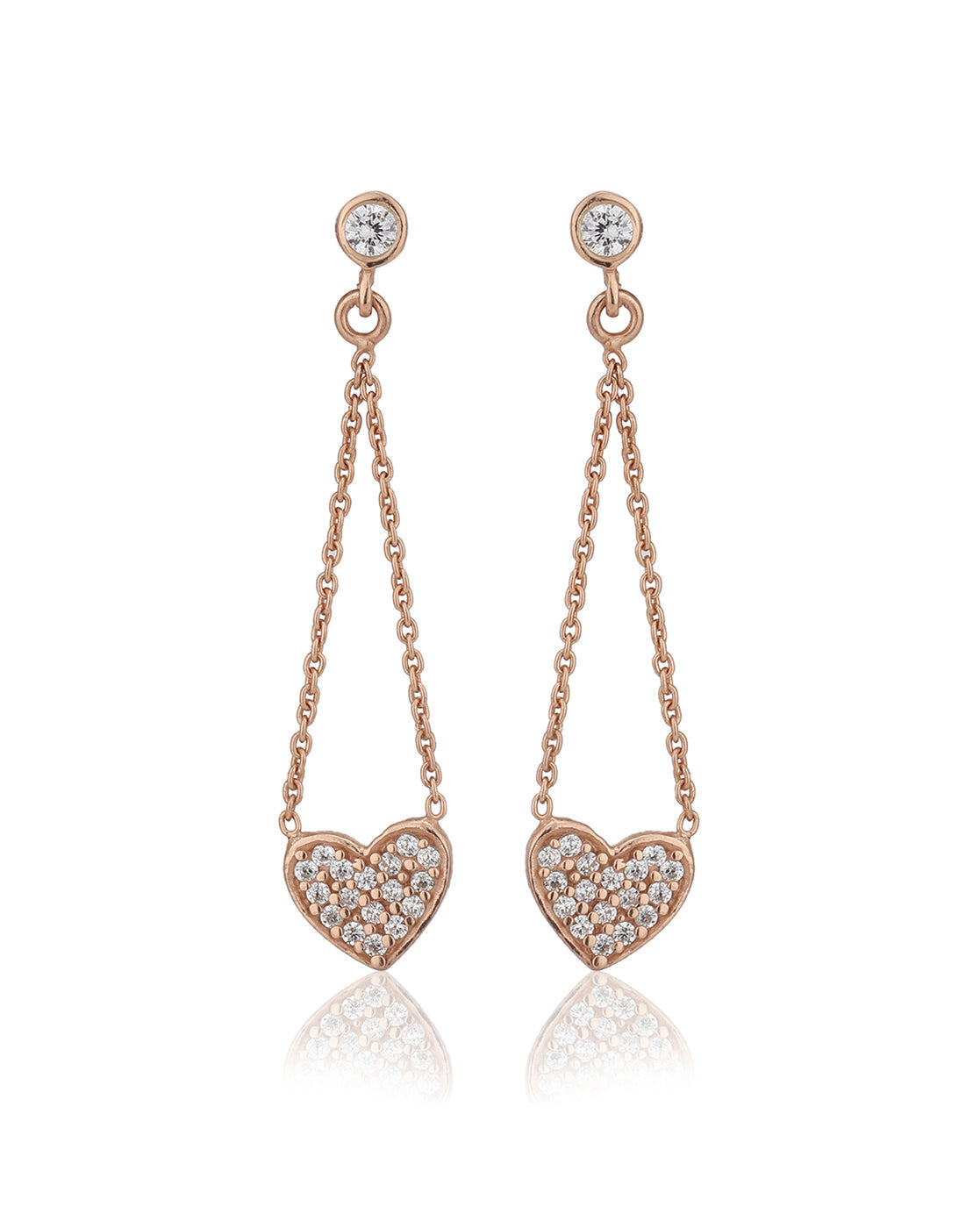 Gold-Polished With Pink Beaded Leaf Drop Earring For Women - Wahe Jewels - Swadesiicart