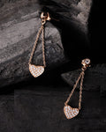 Gold-Polished With Pink Beaded Leaf Drop Earring For Women - Wahe Jewels - Swadesiicart