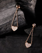 Gold-Polished With Pink Beaded Leaf Drop Earring For Women - Wahe Jewels - Swadesiicart