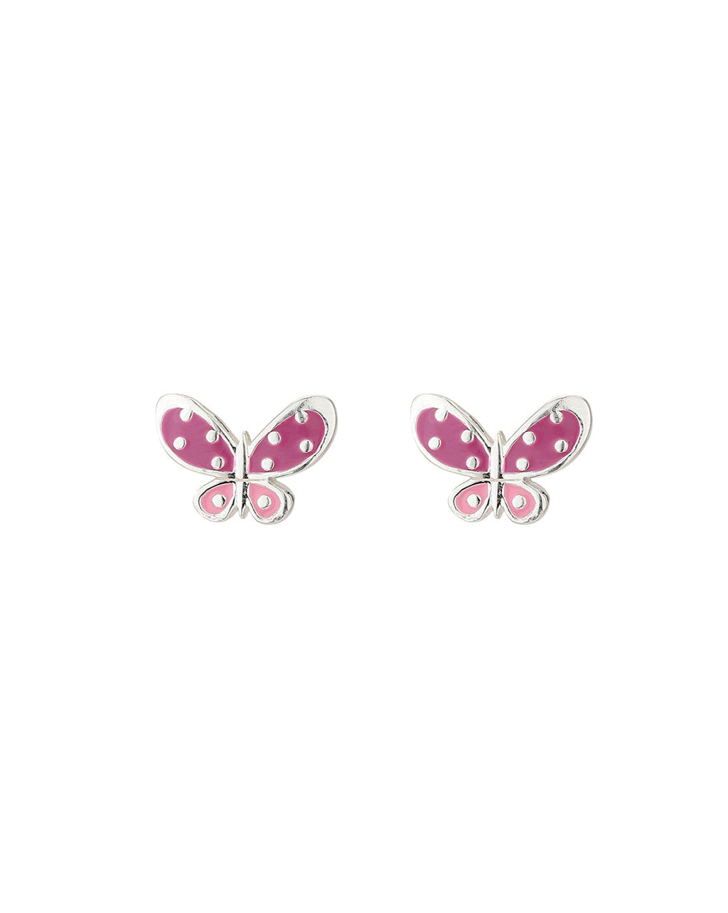 Rhodium Plated Butterfly Cz Stud Earring For Women - Wahe Jewels - Swadesiicart
