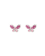 Rhodium Plated Butterfly Cz Stud Earring For Women - Wahe Jewels - Swadesiicart