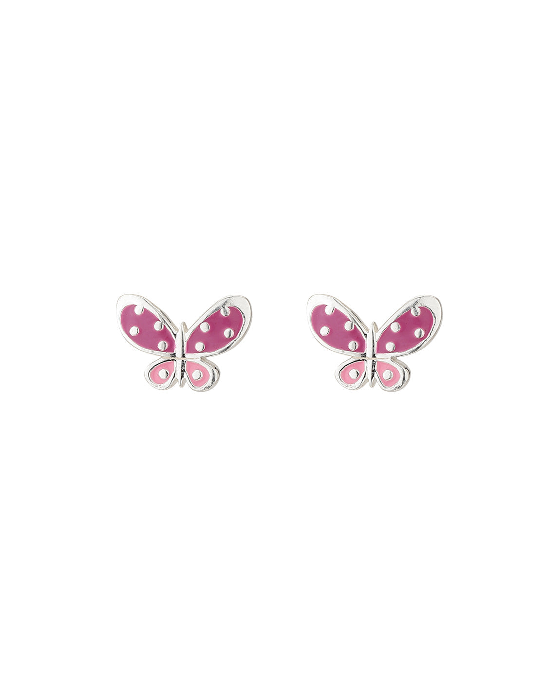 Rhodium Plated Butterfly Cz Stud Earring For Women - Wahe Jewels - Swadesiicart
