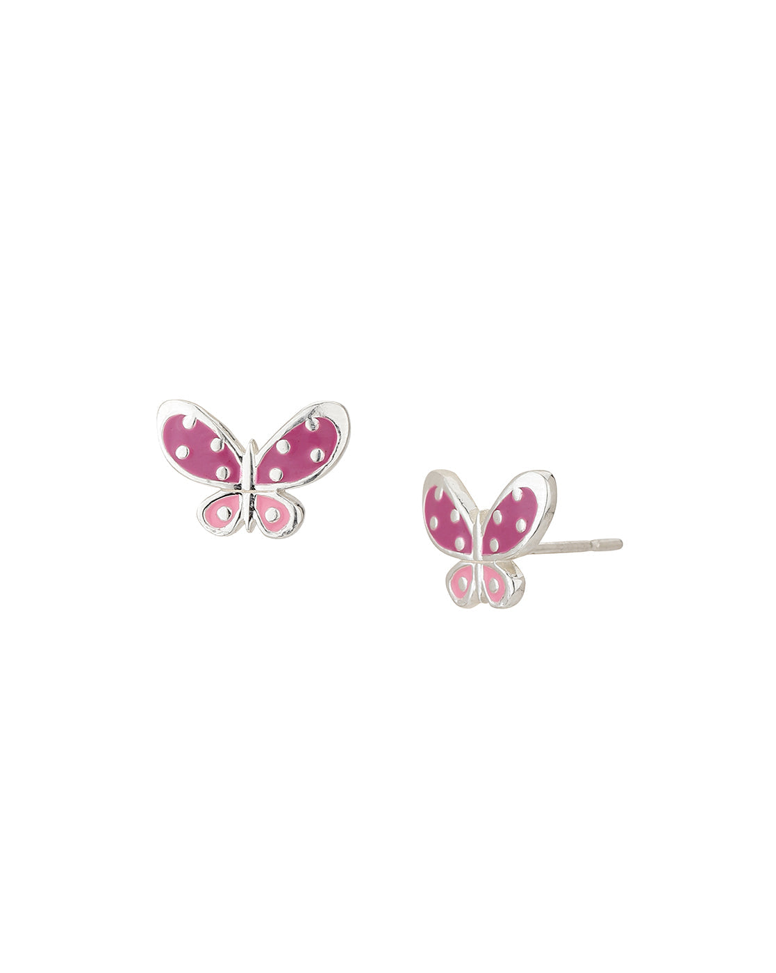 Rhodium Plated Butterfly Cz Stud Earring For Women - Wahe Jewels - Swadesiicart