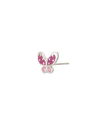 Rhodium Plated Butterfly Cz Stud Earring For Women - Wahe Jewels - Swadesiicart
