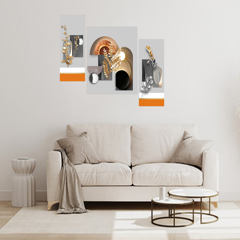 Tehzeeb Creations Set Of 3 Digital Wall Painting | Grocsy