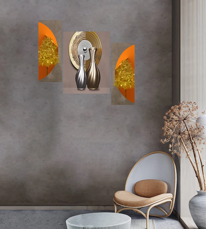 Tehzeeb Creations Set Of 3 Digital Wall Painting | Grocsy