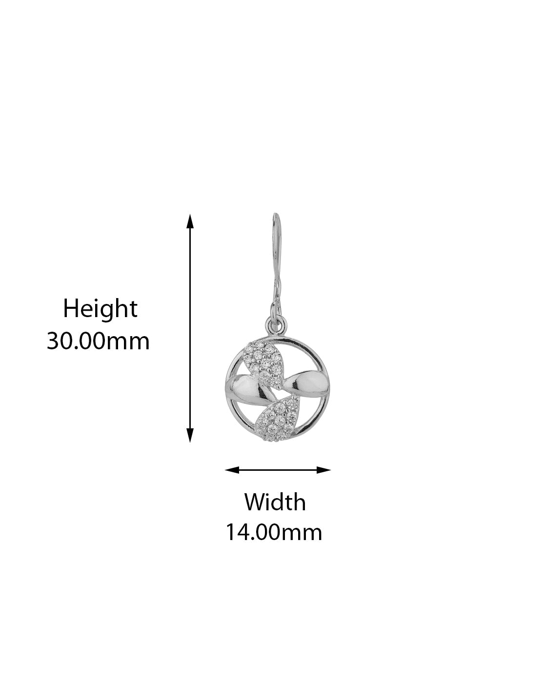 Rhodium Plated With Crystal Fancy Earring For Women - Wahe Jewels - Swadesiicart