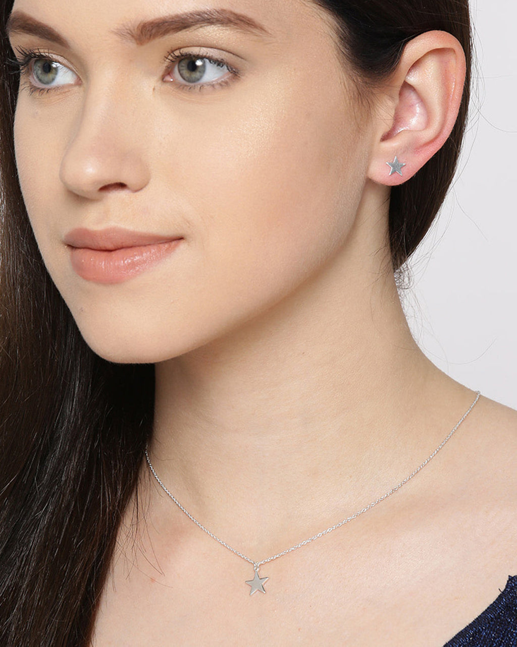 Premium Jewellery - Rose Gold Toned Cz Studded Rose Gold-Polished Contemporary Handcrafted Drop Earrings - Wahe Jewels - Swadesiicart