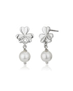 Premium Jewellery - Silver Toned Cz Studded Rhodium - Plated Teardrop Shaped Handcrafted Drop Earrings - Wahe Jewels - Swadesiicart