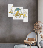 Tehzeeb Creations Set Of 3 Digital Wall Painting | Grocsy