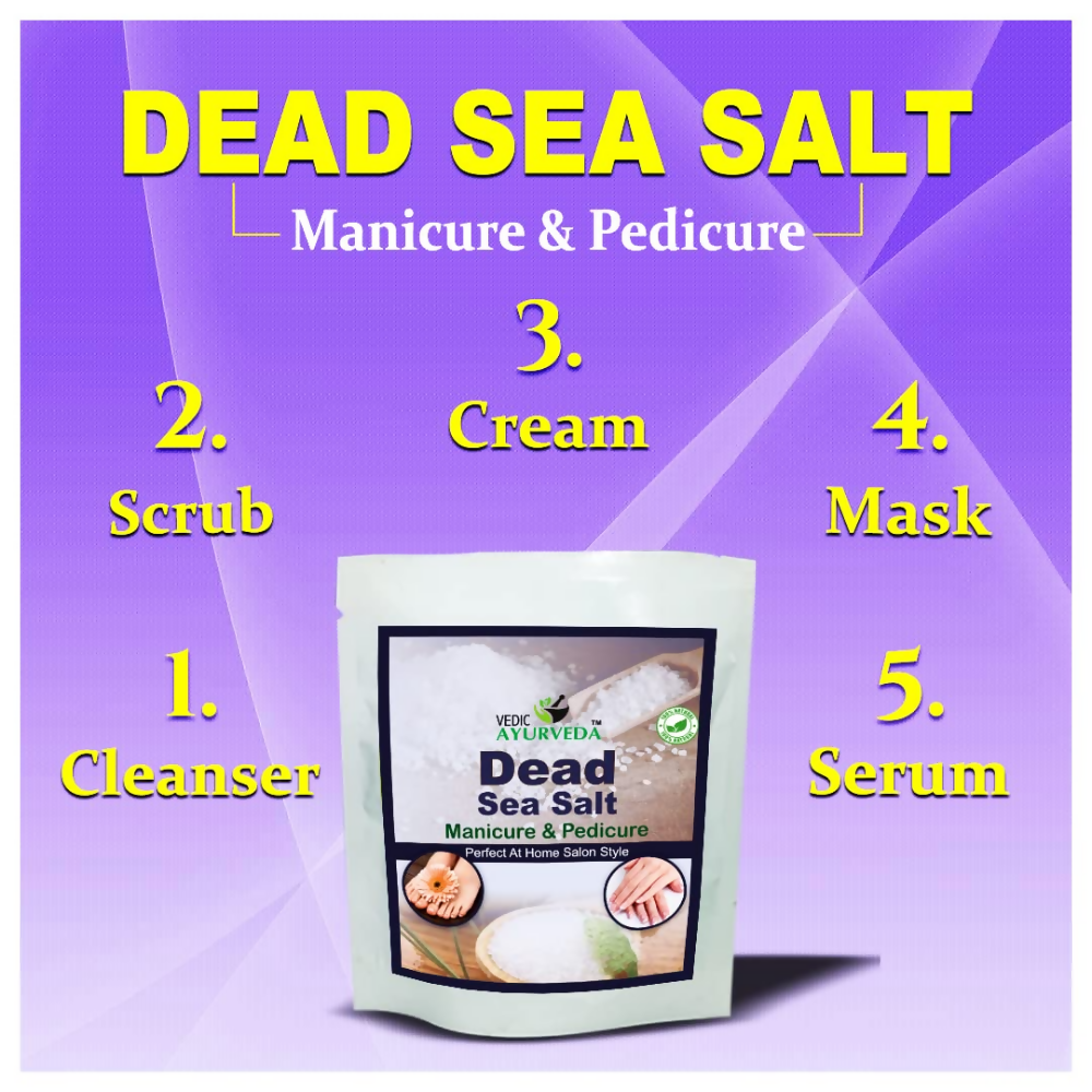 VedicAyurveda Dead Sea Salt Manicure & Pedicure kit | Grocsy