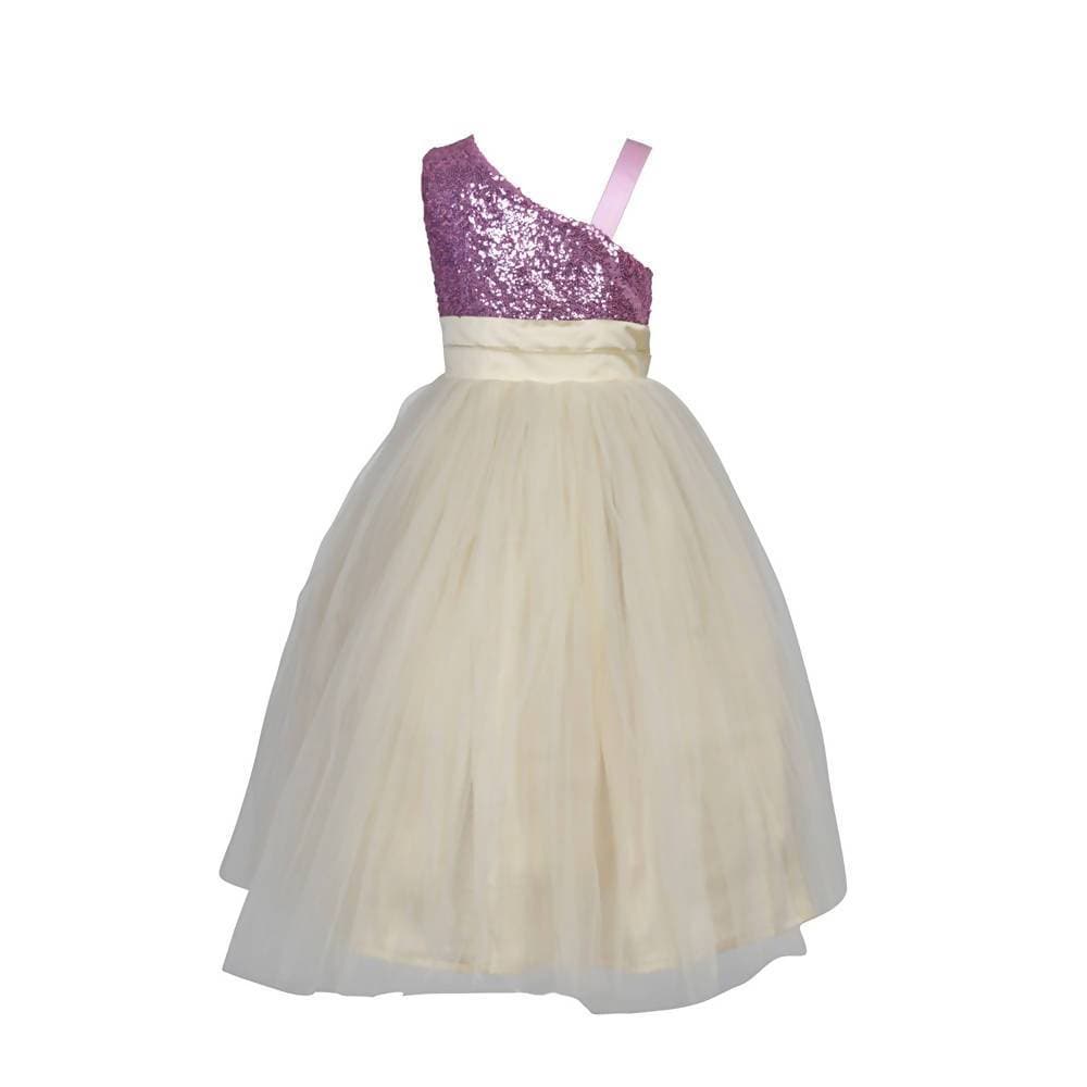 Asmaani Baby Girl's white Color Satin A-Line Maxi Full Length Dress (AS-DRESS-22017) | Grocsy