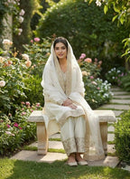Teeya Creation White Color Fendy Silk Embroidery Work Wedding Wear Salwar Suit | Grocsy