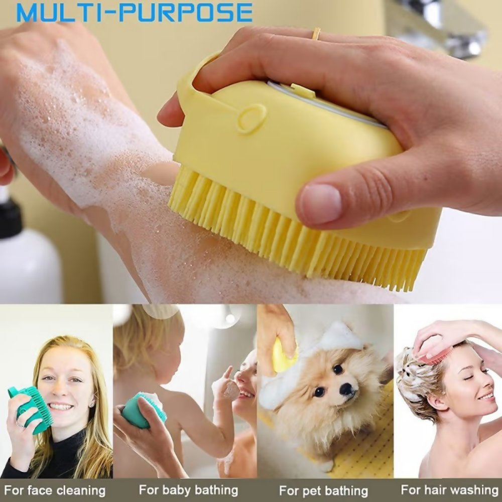 Bronson Professional Silicone Shower Scrubber Exfoliating Bath Brush | Grocsy