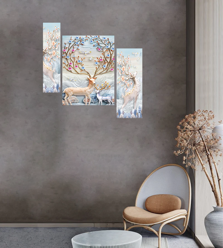 Tehzeeb Creations Set Of 3 Digital Wall Painting | Grocsy