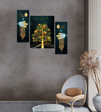 Tehzeeb Creations Set Of 3 Digital Wall Painting | Grocsy