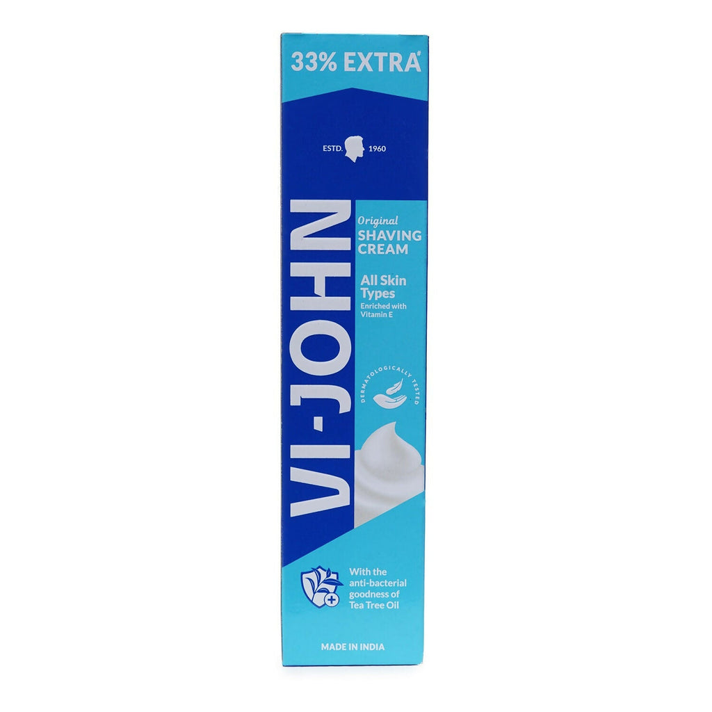 VI-JOHN Dermatologically Tested Vitamin-E enriched Anti Bacterial All Skin Type Shaving Cream | Grocsy